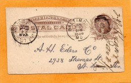 United States 1884 Card Mailed - ...-1900