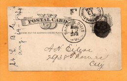 United States 1882 Card Mailed - ...-1900