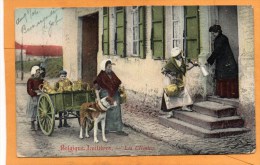 Belgium Laitieres Les Clientes 1905 Postcard Mailed - Straßenhandel Und Kleingewerbe