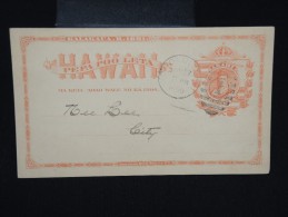 HAWAI -Entier Postal De Honolulu Voyagé En 1890 ( Texte En Chinois Au Verso ) - Pas Commun - à Voir - P7921 - Hawai