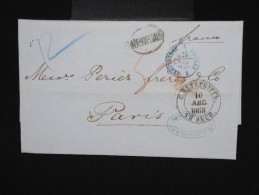 RUSSIE -Lettre ( Avec Texte De Banque ) De St Petersbourg Pour Paris En 1868 - à Voir- P7935 - Storia Postale