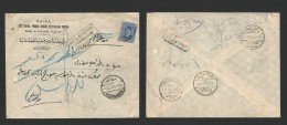 EGYPT 1934 KING FUAD / FOUAD REGISTERED UNCLAIMED BACK TO SENDER COVER - CAIRO TO MAGHAGHA (UPPER EGYPT) - Covers & Documents