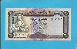 YEMEN ARAB REPUBLIC - 20 RIALS -  ND ( 1990 ) - P 26.b -  Sign. 8 - UNC. - Central Bank Of Yemen - 2 Scans - Yémen