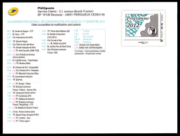 B3-06W- Programme Philatélique 2012 - Pseudo-officiële  Postwaardestukken