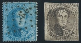 STAMPS   BELGO - BELGIUM - BELGIE -BELGIQUE  1849 /1865  KING LEOPOLD -10 & 20C USED - Otros & Sin Clasificación