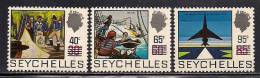 Seychelles    Surcharge    Set    SC# 294-96 MNH** - Seychelles (1976-...)