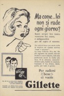 # GILLETTE BLADES 1950s Advert Pubblicità Publicitè Reklame Lamette Rasoio Lames Rasoir Cuchillas Klingen - Rasierklingen