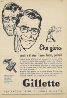 # GILLETTE BLADES 1950s Advert Pubblicità Publicitè Reklame Lamette Rasoio Lames Rasoir Cuchillas Klingen - Razor Blades