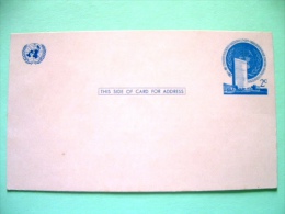 United Nations - New York 1953 - Stationery Postcard Unused UN Building And Earth Globe - Briefe U. Dokumente