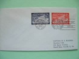 United Nations - New York 1954 - FDC Cover UN Building Geneve - Lettres & Documents