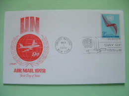 United Nations - New York - 1972 - FDC Cover - Plane - Covers & Documents