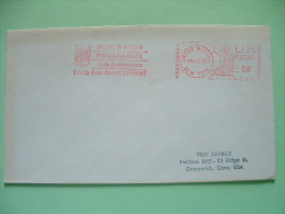 United Nations - New York - 1973 - Cover To Greenwich - Machine Cancel - Wheat - World Food Program - Covers & Documents