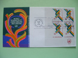 United Nations - New York - 1976 - FDC Cover - Interlocking Bands - UN Associations - Cartas & Documentos