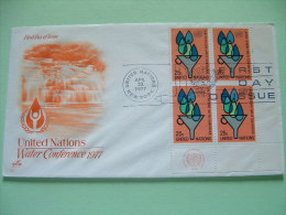 United Nations - New York - 1977 - FDC Cover - Water Conference Argentina - Waterfall - Lettres & Documents