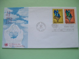 United Nations - New York - 1977 - FDC Cover - Water Conference Argentina - Hands - Storia Postale