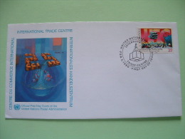 United Nations - New York - 1990 - FDC Cover - International Trade Center - Ship Harbor Crane - Briefe U. Dokumente