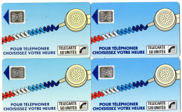 TELECARTES CORDONS Bleus   (lot De 4)  LOT 8 - Telefonschnur (Cordon)