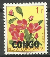 Congo - 1960 Flowers "CONGO" Overprint 1f MNH **   Sc 329 - Neufs