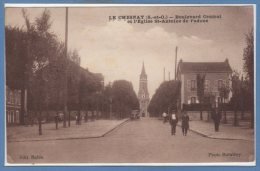 78 - Le CHESNAY --  Boulevard Central Et L'Eglise St Antoine De Padoue - Le Chesnay