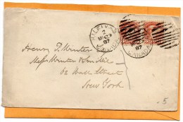 Canada 1887 Cover Mailed To USA - Cartas & Documentos