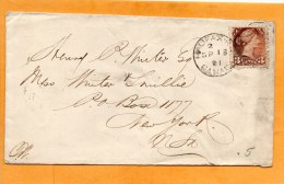 Canada 1881 Cover Mailed To USA - Covers & Documents