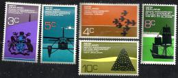 NEW ZEALAND ANIVERSARIES SHIP AIRPLANE CHURCH ETC SET OF 5 3 -10 CENTS MINT1970's SG978-82 READ DESCRIPTION !! - Neufs