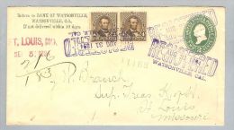 Heimat USA Watsonville 1894-08-31 R-GS-Brief Nach St.Louis Mi#64 - Briefe U. Dokumente