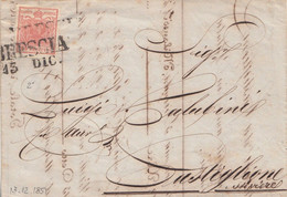 61- LOMBARDO VENETO- Lettera Del 13 Dicembre 1851 Da Brescia A Castiglione Stiviere  Con Cent 15 Rosso.. . Leggi... - Lombardo-Vénétie