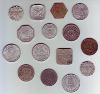 Monnaie De Nécessité - Lot De 15 Monnaies - - Monétaires / De Nécessité