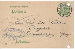 Bavaria 1903 Postkarte (o) Mi.P80  Duerkheim-Eisenberg 13.MAR 03 - Other & Unclassified