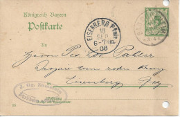 Bavaria 1903/07 Postkarte (o) Mi.P66/03  Bad Duerkheim-Eisenberg 18.SEP.05 - Other & Unclassified