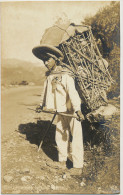 Real Photo Vendedor De Loza Mexico Pottery Seller Marchand De Poterie Esclave Slavery Bete De Somme - Mercanti