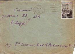 EXTRA-M1-59 LETTER FROM LENINGRAD TO TASHKENT WITH THE COMMEMORATIVE STAMP. - Cartas & Documentos