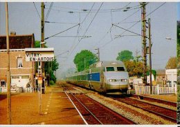 Cp Trains - 62 Pas De Calais - TGV Nord En Gare SNCF De Vitry En Artois - Cp N° 10005 - Vitry En Artois