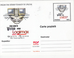 24027- IT COMPANY ADVERTISING, COMPUTERS, POSTCARD STATIONERY, 2001, ROMANIA - Computers