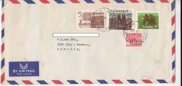 2430FM- LONDON CONFERENCE, LANDSCAPE, BEAR, CHRISTMAS, STAMPS ON COVER, 1996, CANADA - Cartas & Documentos