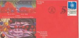 2432FM- WOLFGANG HUTTER ILLUSTRATION, VIENNA POSTAL ADMINISTRATION ANNIVERSARY, SPECIAL COVER, 1984, UN- NEW YORK - Storia Postale