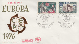 Enveloppe  FDC   1er  Jour   ANDORRE     Paire    EUROPA     1976 - 1976