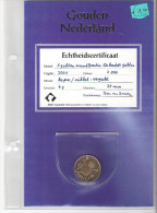 NEDERLAND 1 GULDEN 2001 DER LAATSTE GULDEN GOLD PLATED - 1980-2001 : Beatrix