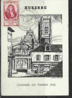 France Journée Timbre 1947 6  Auxerre - Non Classés