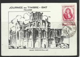 France Journée Timbre 1947 22 Falaise Eglise Saint Gervais - Non Classés