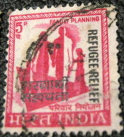 India 1971 Family Planning Refugee Relief Nasik Overprint 5p - Used - Charity Stamps