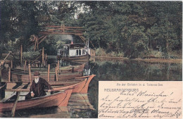 NEUBRANDENBURG Einfahrt Tollensesee Ruderboot älterer Mann Mit Bart + Zigarre Rundfahrt Dampfer 12.9.1904 Gelaufen - Neubrandenburg
