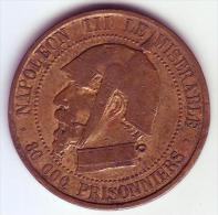 Napoléon III - Monnaie Satirique - 1870 - - Otros & Sin Clasificación