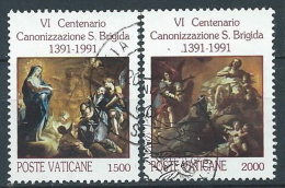 1991 VATICANO USATO S. BRIGIDA - X6 - Oblitérés