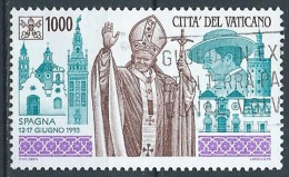 1994 VATICANO USATO I VIAGGI DEL PAPA GIOVANNI PAOLO II 1000 LIRE - X7 - Oblitérés