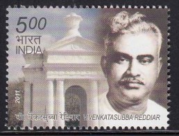 India MNH 2011.  V Venkatasubba Reddiar, Freedom Fighter, Liberation Of Pondicherry, French India - Unused Stamps