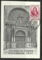 France Journée Timbre 1947  39 Pontarlier Eglise - Sin Clasificación