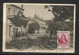 France Journée Timbre 1947  43 Saint Etienne Cours Hippolyte Sauzésa Lycée Garçons - Sin Clasificación