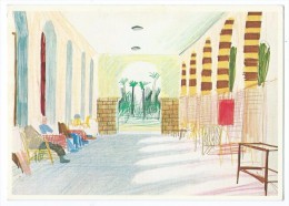 David HOCKNEY - Dessin Au Crayon - The Luxor Hotel - Crayon Drawing 1978 - Non écrite - Scan Recto-verso - Kinder-Zeichnungen